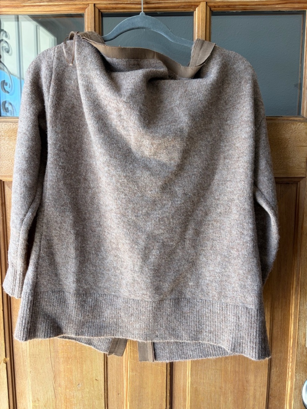 Zara Taupe Brown Button-Front Women's Cardigan - Picture 6 of 6